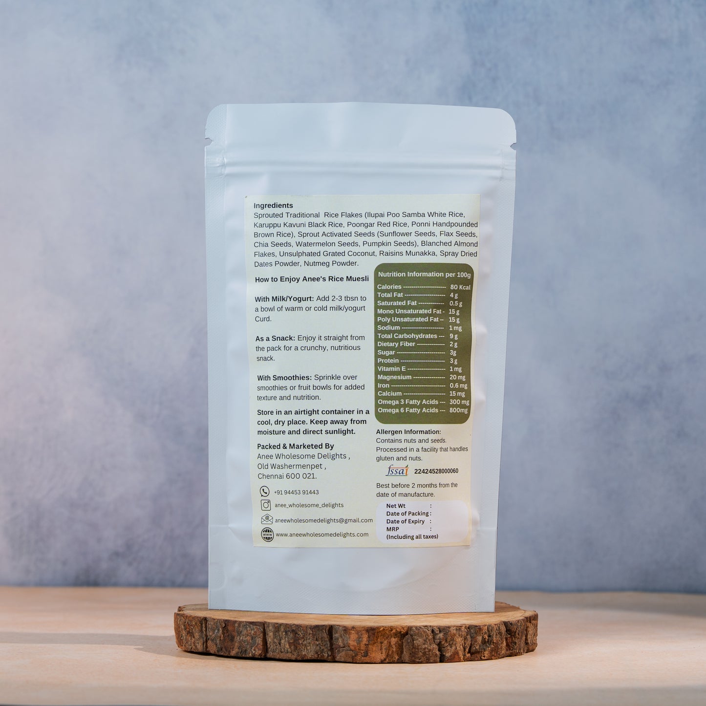 Sprouted Traditional Rice Muesli - Tradition In Every Spoon - Wholesome Mix Of Indigenous Native Rice