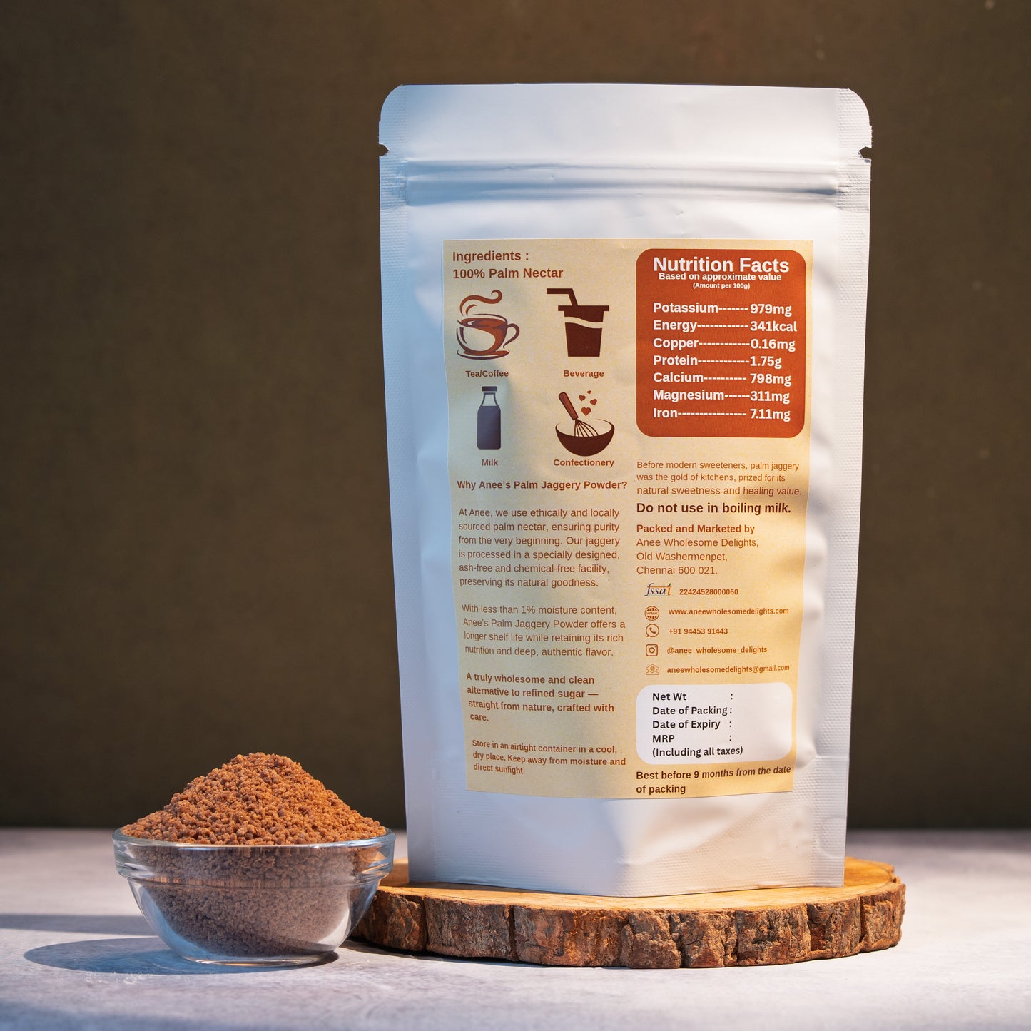 Palm Jaggery Powder - 100% Natural Sweetener