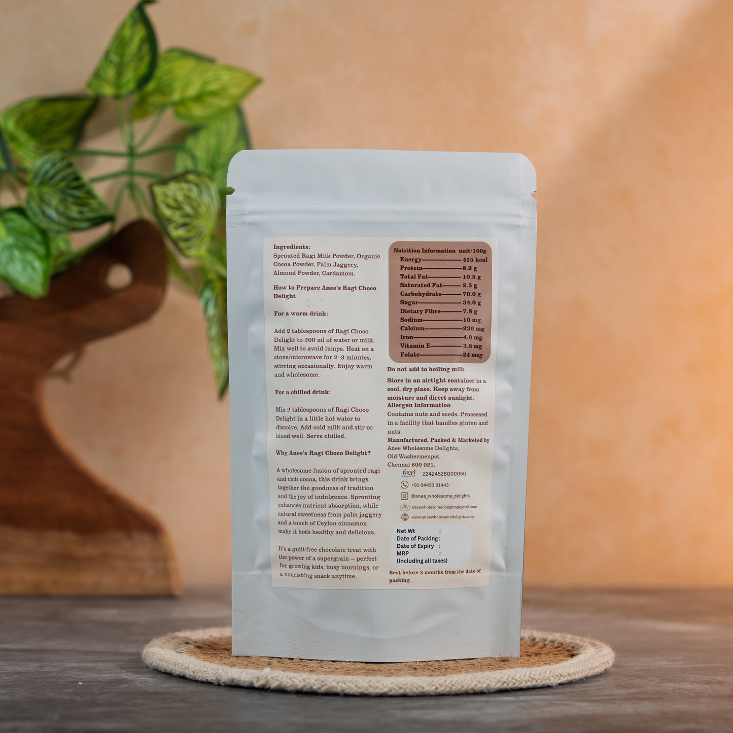 Ragi Choco Delight - A Wholesome Drink With The Twist Of Cocoa