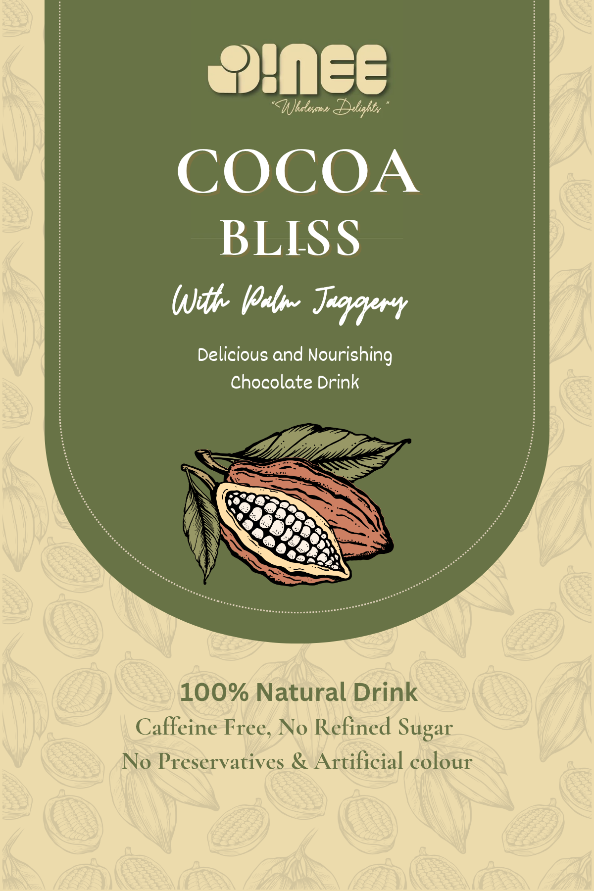 Cocoa Bliss - Instant Chocolate Drink With Palm Jaggery - Finest Ingredients Straight From Farms