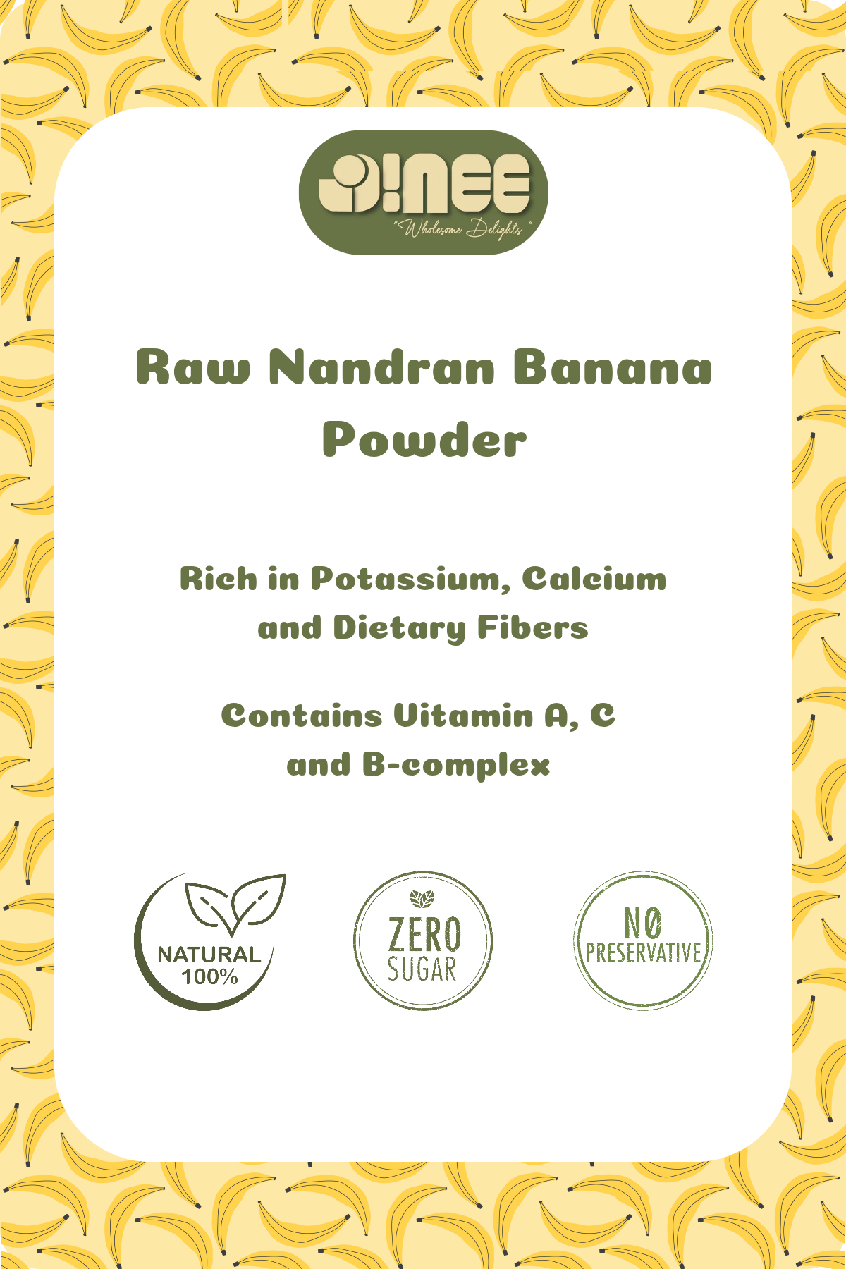 Raw Nendran Banana Powder - Supports Weight Gain - For 6 Months to 60 Years